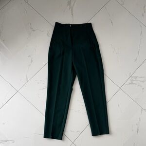Zara Dark Green High-Waisted Pants